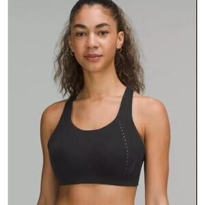 lululemon black air support sports bra